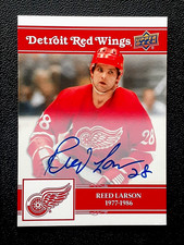 REED LARSON 2025-26 UD DETROIT RED WINGS CENTENNIAL AUTOGRAPHS RED #19      045