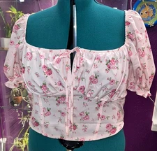 Pink Floral Crop Top from SHEIN 4XL (never worn great condition)