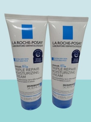 LA ROCHE POSAY LIPIKAR AP+M TRIPLE REPAIR MOISTURIZING CREAM 2.53OZ EXP:2028 2PC