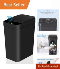 Elegant 2.2 Gallon Automatic Trash Can with Silent Lid and Motion Sensor