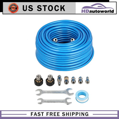 #ad 5800 PSI Pressure Washer Sewer Jet Kit 100ft 1 4quot; Upgraded PU Hose Blue New $53.33