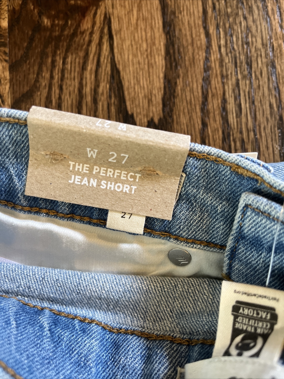 NEW Madewell The Perfect Jean Shorts Denim Womens Sz 27 NF039 With Magic Pockets - View 5