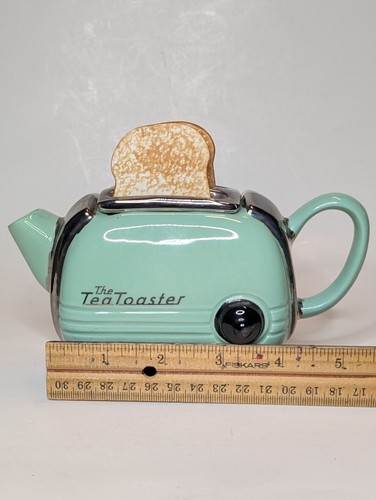 Retro Teapottery Novelty Teapot, THE TEA TOASTER Mint Green Teapot - Picture 8 of 9