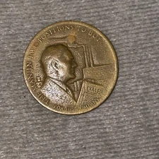 HISTORICAL TIME MAGAZINE MAN IN TWO POSITIONS TO BUY HOME /BUSINESS BRONZE TOKEN