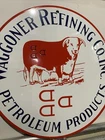 Vintage Style Waggoner Petroleum products Gas Oil Porcelain Sign