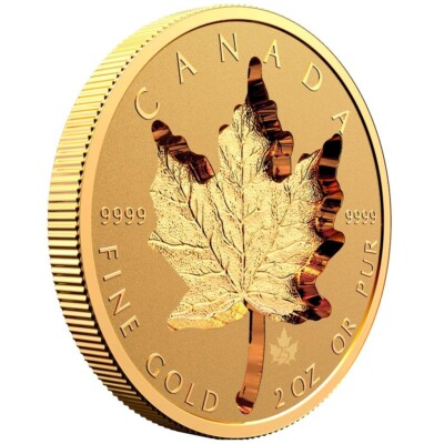 2021 Canada 2 oz Pure Gold Coin - Super Incuse Gold Maple