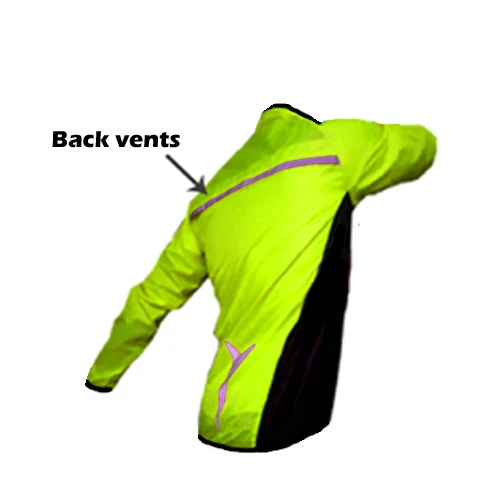 Mens Cycling Jacket Neon Hi Viz Windproof Breathable Waterproof Bike Riding Coat