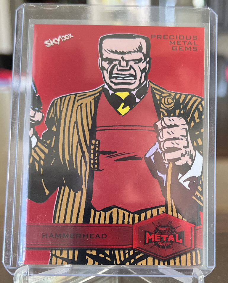 2022 Marvel Metal Universe Spider-Man Precious Gems Red 69/100 Hammerhead #130