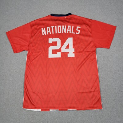 Washington Nationals Soccer Jersey Men XL Red White 2024 SGA Washington Nationals Soccer Jersey Men XL Red White 2024 SGA