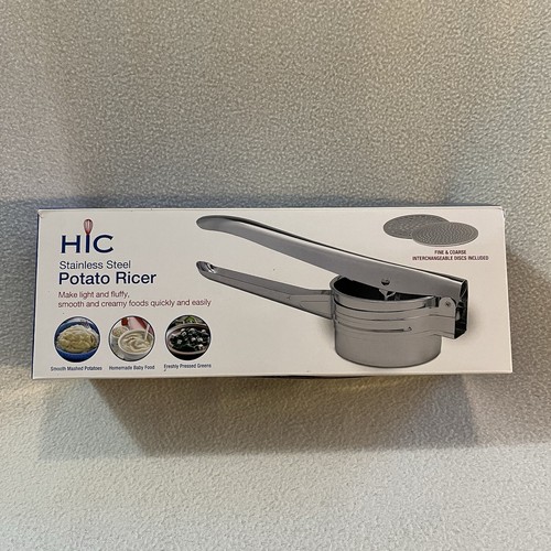 Harold Import Company HIC Stainless Steel Potato Ricer Two Discs - New