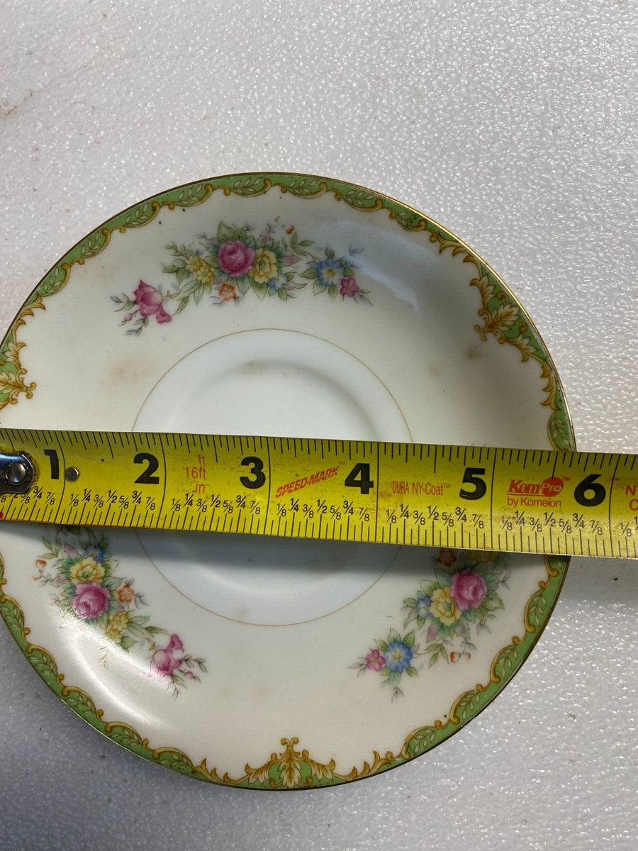 Vintage “Sango China” Made In Occupied Japan Tea Cup Saucer-Green