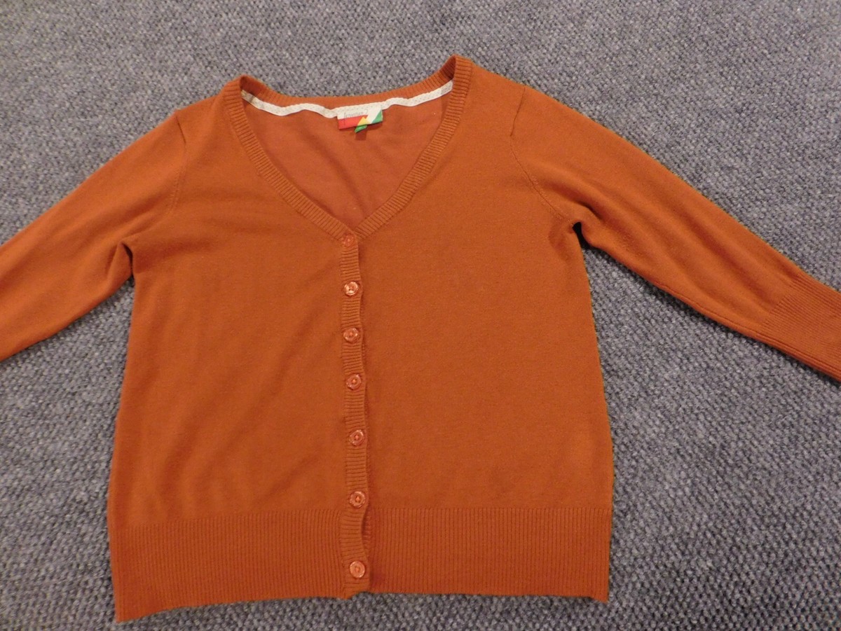 Girls Sweater Extra Large Orange Button down Cardigan | eBay