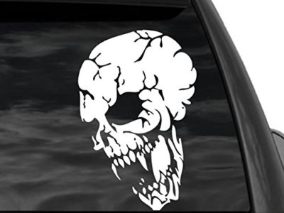 FGD Vampire Skull Vinyl Rear Window Decal 8'' x 12'' 