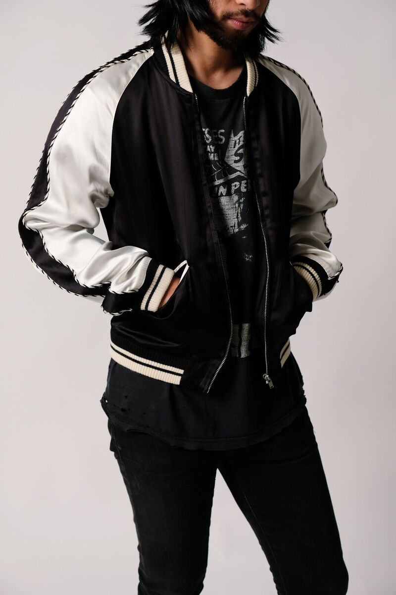 Saint Laurent Blood Luster Jacket Paris Souvenir Bomber Hedi Saint Laurent Blood Luster Jacket Paris Souvenir Bomber Hedi