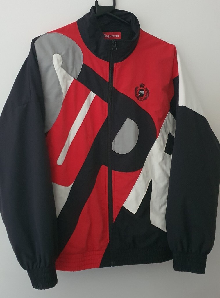 SS20 Supreme Big Letter track jacket  size M medium Black Water Resistant