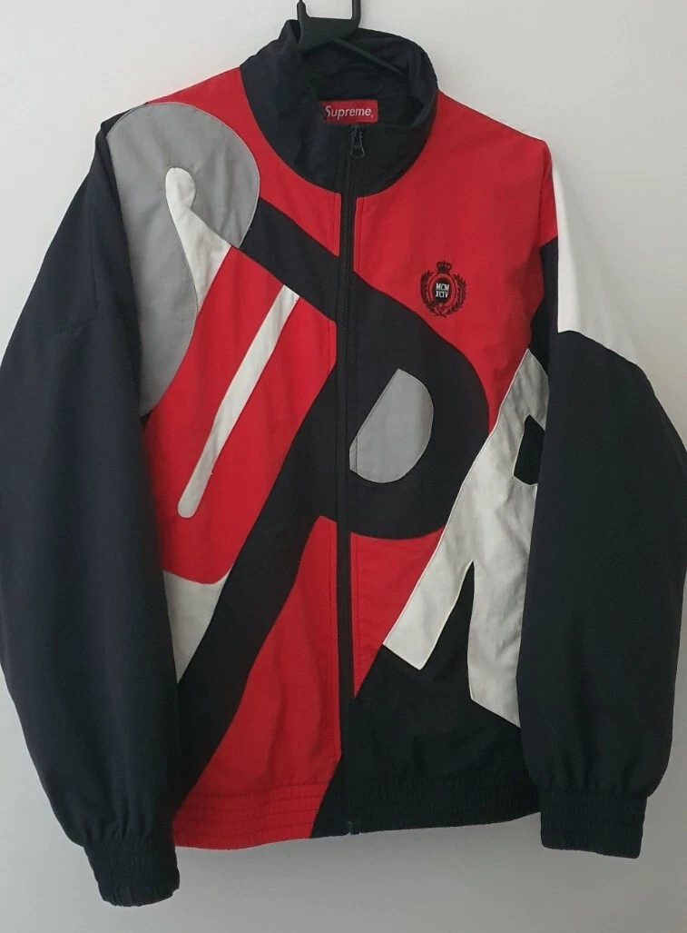 SS20 Supreme Big Lettre Piste Veste Taille M Noir Eau Résistant