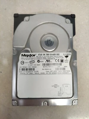 Maxtor Atlas 15K 73GB Ultra320 SCSI 3.5 Series NON TESTATO - Imagen 1 de 4