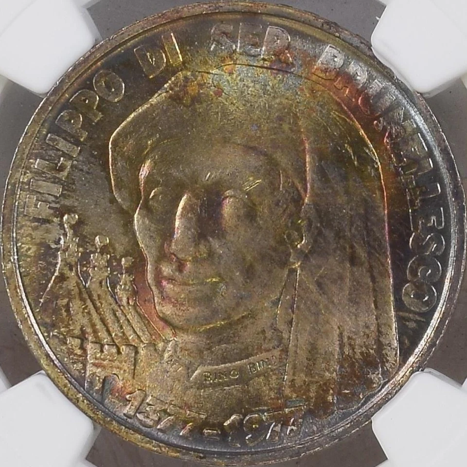SAN MARINO. 1977, 1000 Lire, Silver - NGC MS67 - 🌈 Toned - Top Pop 🥇 003 - Image 3 of 4