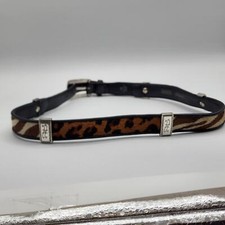 Brighton animal print calf hair belt sz M