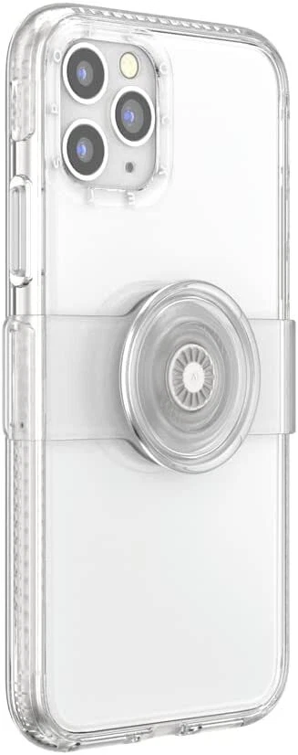 Funda PopSockets para iPhone 11 PRO/X/XS con empuñadura y deslizamiento para teléfono - Transparente Foto 3 de 4