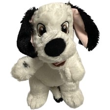 Disney Babies 101 Dalmatians Puppy Dog Black White Red Collar Plush Stuffed 11"