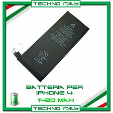 BATTERIA RICAMBIO PER APPLE IPHONE 4 1420mAh PARI ORIGINALE -ZERO CICLI