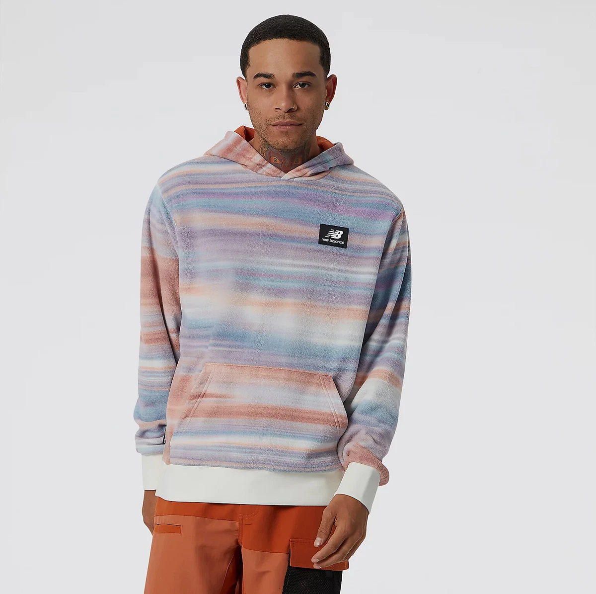 New Balance All Terrain AOP Hoodie Menu0026#039;s White Multi Sportswear  Sweatshirt Hoody | eBay