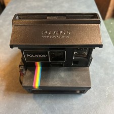 Polaroid Camera Spirit One Step 600 Land Black Rainbow Stripe UNTESTED