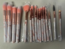 Marble Make Up Brushes Concealer, Contour, Highlight 24 Pieces