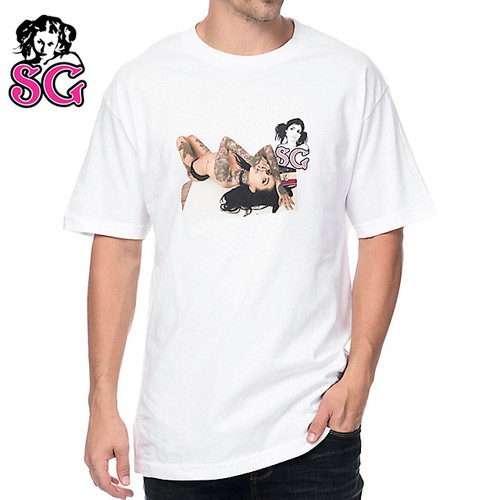 Camiseta de Skate SuicideGirls Foxilla Blanca M,L Nueva con Etiquetas Surf Streetwear NUEVA - Imagen 2 de 2