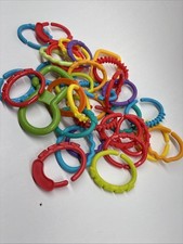 Baby Toy Links Rings Lot Sensory Teething Stroller Car Seat Mixed Brands Colors