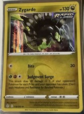 Carta Pokemon Zygarde Evolving Skies Holo rara 118/203 quasi nuova custodia plastica