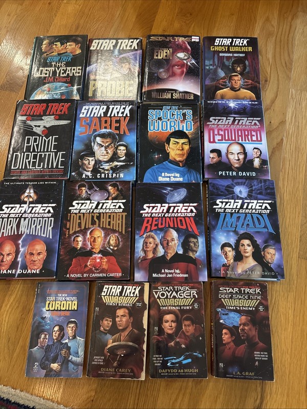12 Star Trek Hardcover Books + 4 PBKs
