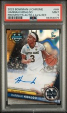 2023 Bowman University Chrome Hannah Hidalgo Raywave #/199 Auto PSA 9 Bowman 1st