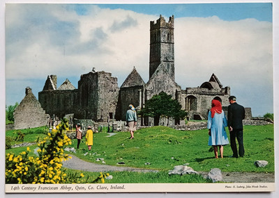 Quin Abbey Co Clare Irland Postkarte - John Hinde - unbesendet