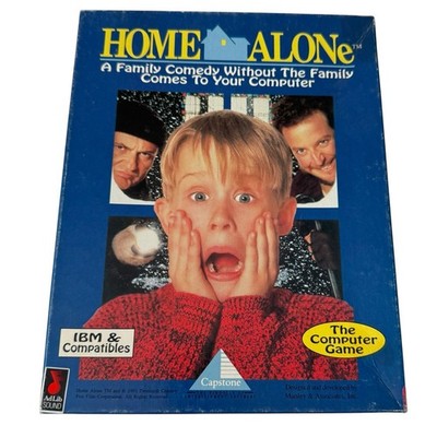 HOME ALONE Big Box MS-DOS 3.1 IBM PC Computer Game Incomplete Box & Manual Only
