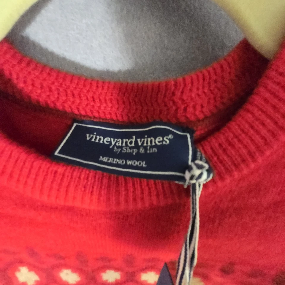 Vineyard Vines Youth L Kids Boys Heritage Christmas Merino Wool Sweater  NWT - Image 2 of 4