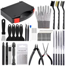 3D Printer Tool Kit 3D Printing Accessories Includes Deburring Tools,Needle File