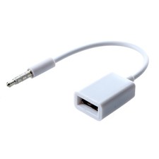 2X Car MP3 3.5mm Male AUX Audio Plug Jack To USB 2.0 Female Converter Cable6956