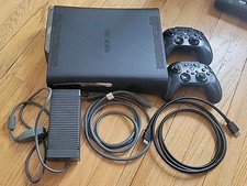 XBOX 360 ELITE 120GB HDD w/2 Controllers tested w/ 2 Turtle Beach Cont.Read Des!