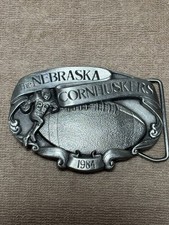 Limited Edition Vintage Nebraska Cornhuskers Football Belt Buckle 1984 Siskiyou