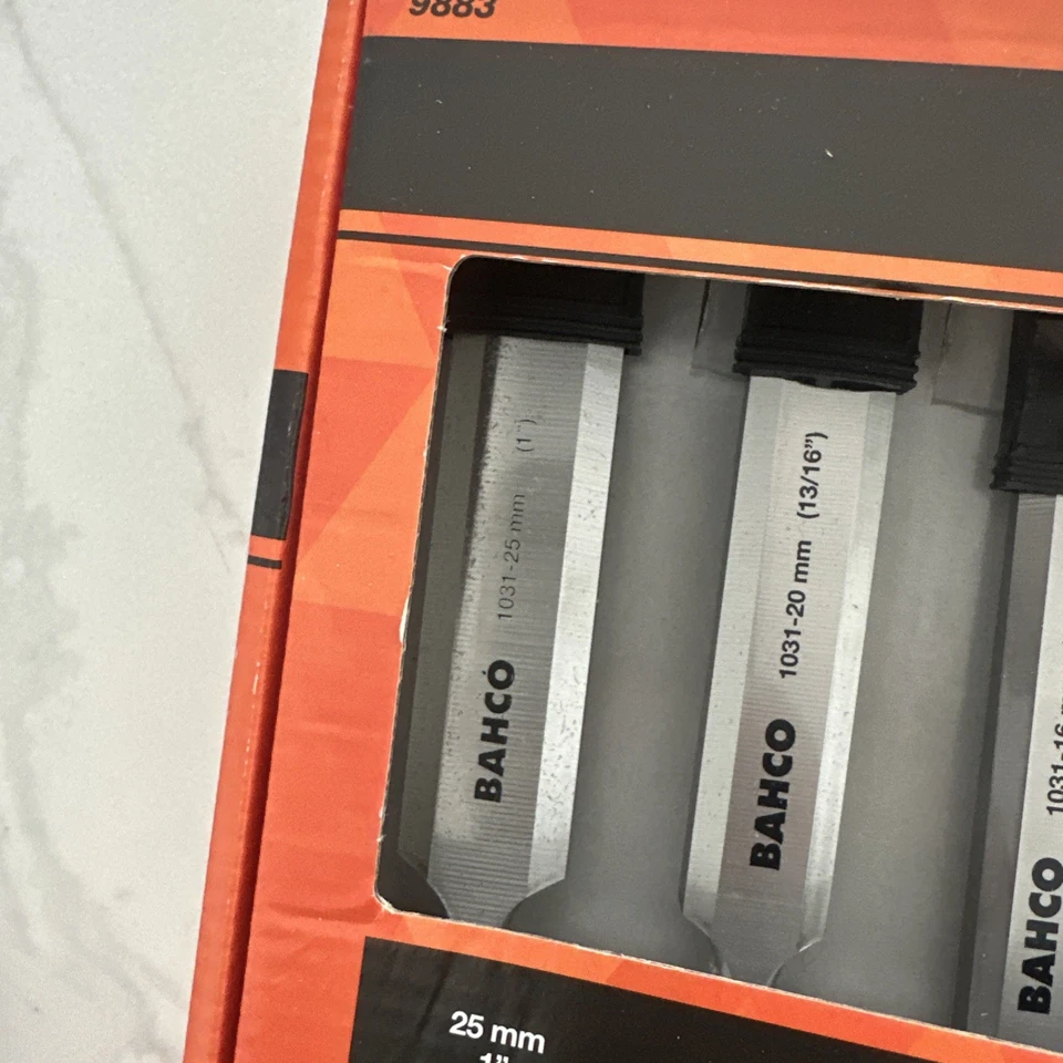 Juego de cinceles de madera Bahco 9883 con mango de polipropileno 5 piezas nuevo Foto 2 de 4