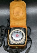 Light Exposure Meter w Leather Case GE General Electric PR-1 Untested Vintage