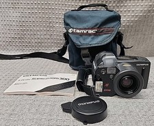 Olympus Infinity Superzoom 300 35mm SLR Film Camera Tested Works With Bag READ