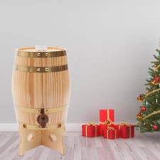 5L/1.32Gal Aging Barrel Wooden Whiskey Barrel Bourbon Wine Barrel Home Brewer
