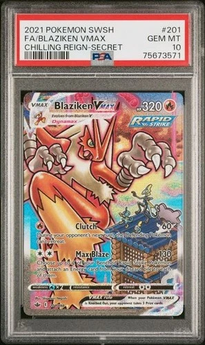 PSA 10 Blaziken VMAX - 201/198 - Chilling Reign - Pokemon - Read Description