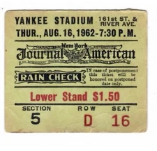 1962 Tony Conigliaro Ticket HEARST ALL STAR GM/Hit/RBI Tie GM YANKEE STADIUM⚾️