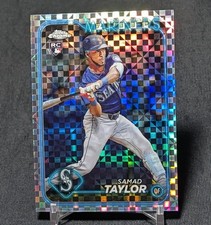 Samad Taylor X-Fractor Rookie RC 2024 Topps Chrome Update Card #USC28 Mariners. rookie card picture
