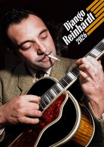 ZZXCHG Stampe Quadri 40x60cm Musicista jazz Django Reinhardt Poster musicale Soggiorno Camera da letto Pittura Opera d'arte Senza Cornice