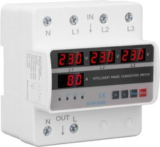 Uadme Digital 3 Phase Power Meter, 80A AC 220V Voltmeter Ammeter VCP